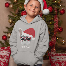 Santa Paws jul blå Merle fransk Bulldog T Shirt