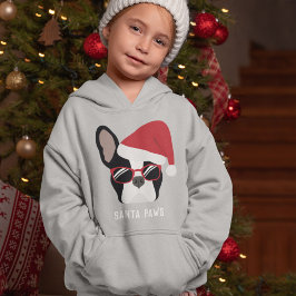 Santa Paws jul fransk bulldog T Shirt