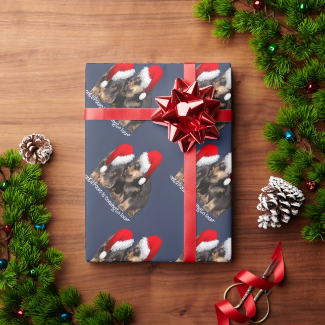 Santa Paws Kommer Till Stan Söt Rottweiler Jul Presentpapper (Julgåva)