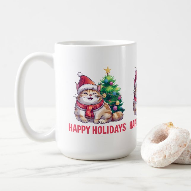 Santa Paws önskar God Jul Kaffemugg (Med munk)