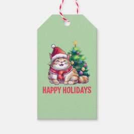Santa Paws önskar God Jul Presentetikett