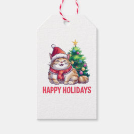 Santa Paws önskar God Jul Presentetikett