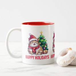 Santa Paws önskar God Jul Två-Tonad Mugg