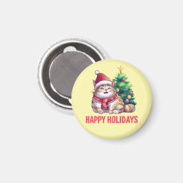 Santa Paws önskar trevliga högtider Magnet
