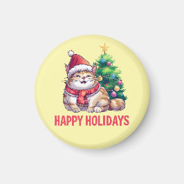 Santa Paws önskar trevliga högtider Magnet