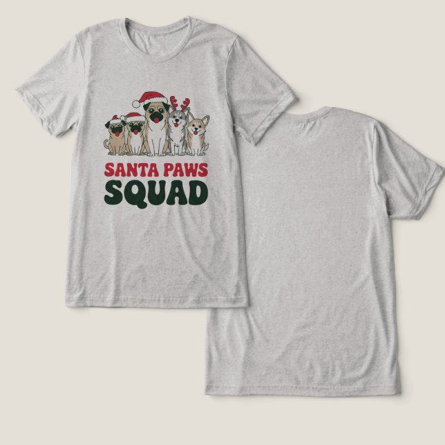 Santa Paws Squad T-shirt (Design fram och bak)