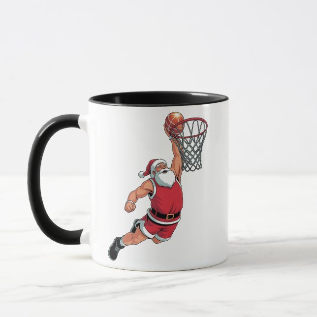 Santa Pay Basketball-julsport Älskare Mugg (Vänster)