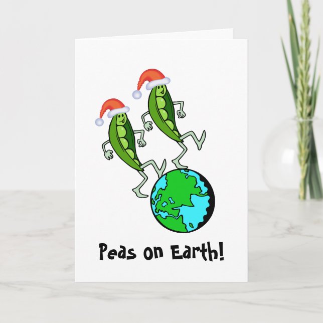 Santa Peas on Earth Helgkort (Framsida)