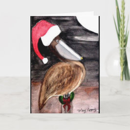 Santa pelikanjulkort helgkort