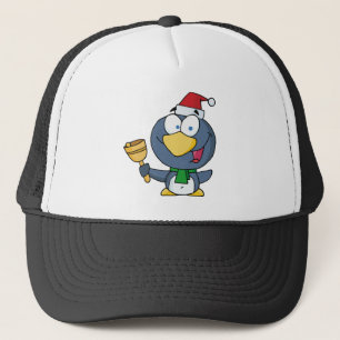 Santa Penguin med Jingle Bell Truckerkeps