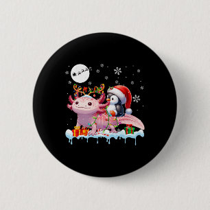 Santa Penguin Riding Axolotl Reindeer jul Se Knapp