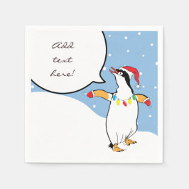 Santa Penguin Says Pappersservett