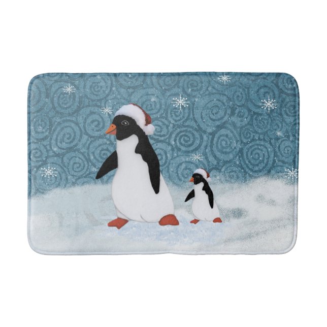 Santa Penguins Bath Mat Badrumsmatta (Framsidan)