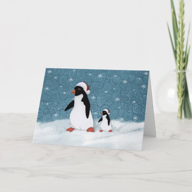 Santa Penguins kort (Framsida)