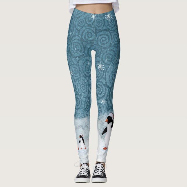 Santa Penguins Leggings (Framsida)