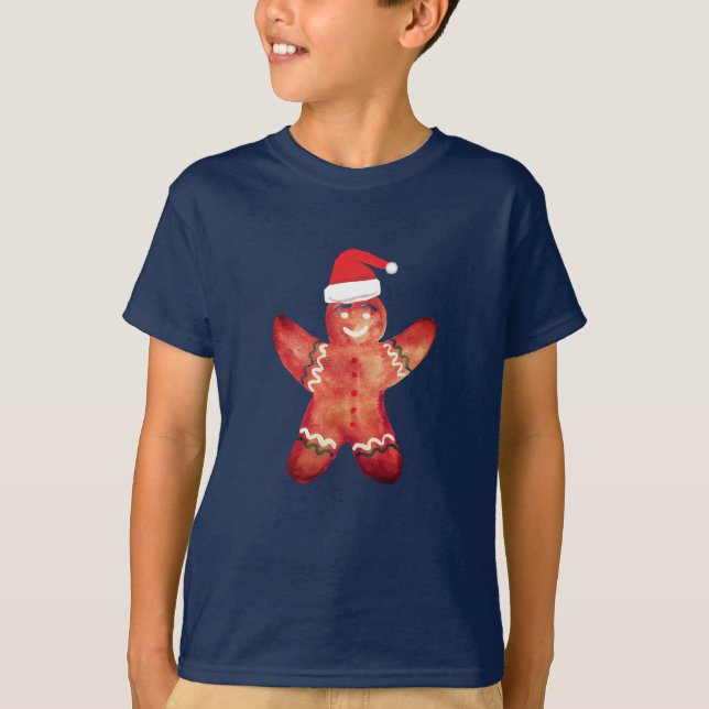 Santa Pepparkaksgubbe Cookie Teckning T-shirt (Framsida)