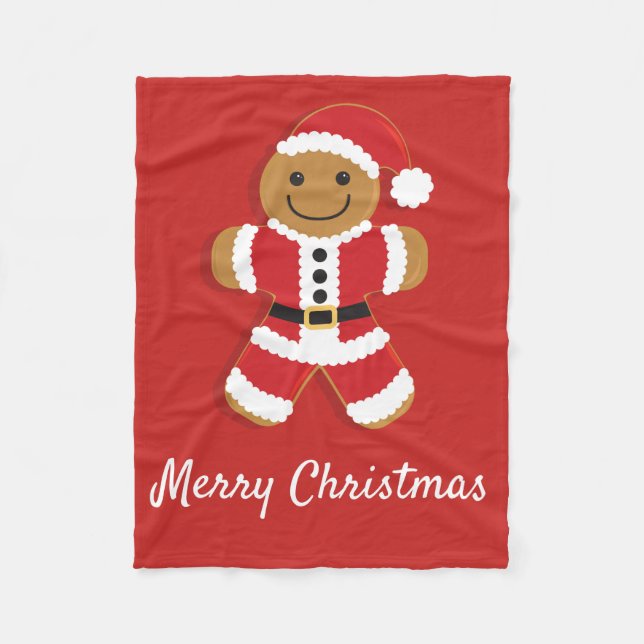Santa Pepparkaksgubbe | Fleece Blanket (Framsidan)
