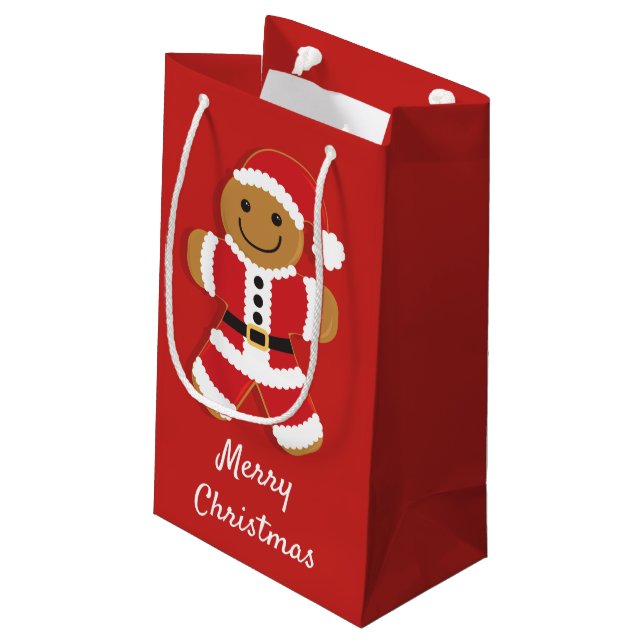 Santa Pepparkaksgubbe | Small Gift Bag (Baksidan Vinklad)