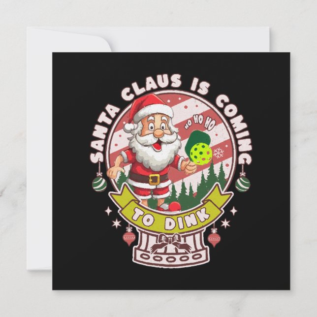 Santa Pickleball-julen, Finny Santa Inbjudningar (Baksida)