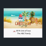 Santa Pineapple Beach Helgdag jul Helg Vykort<br><div class="desc">Julen i juli med JULTOMTEN på stranden Postcard-julen i juli eller jul i sommar eller jul på vinter är en andra jul i firande som hålls runt sommarsäsongen, huvudsakligen under juli månad. Det är därför det finns "Jul i juli", som också kallas Yulefest eller Yuletide i Australien. Juli är i...</div>