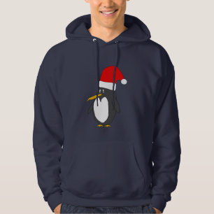 Santa pingvinHoodie Tröja Med Luva