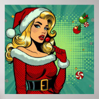 Santa Pinup: Pop Art Glam