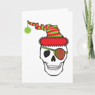 Santa Pirat Skull Helgkort