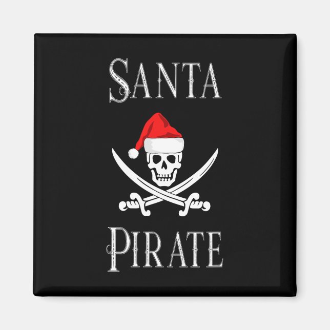 Santa Pirat Skull Sords jul Hat Boating Lo Magnet (Framsidan)