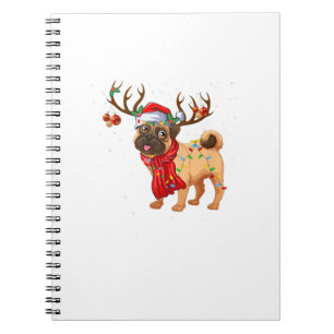 Santa Pitbull Julgran Light Pajama Hund X-morsa Anteckningsbok