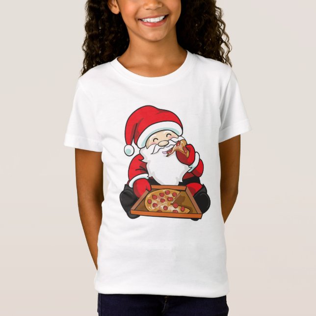 Santa Pizza T Shirt (Framsida)