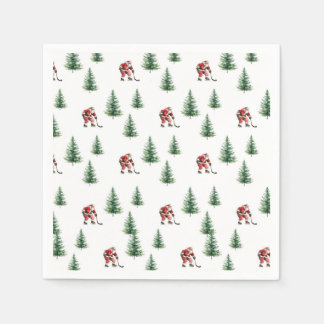 Santa Play Hockey Napkin Gift jul Party Pappersservett