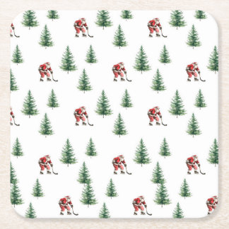 Santa Play Hockey Napkin Gift jul Party Underlägg Papper Kvadrat