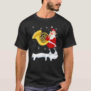 Santa Play Tuba Funny Santa Tuba Älskare Christma T Shirt