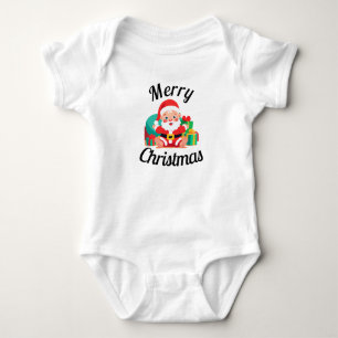 Santa Playful God jul One Biet Bodykostym T Shirt