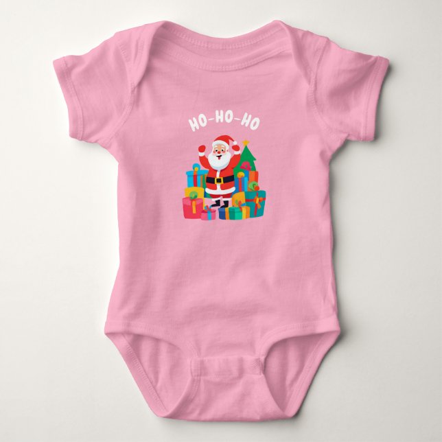Santa Playful HO-HO-HO One Biet Bodykostym T Shirt (Framsida)