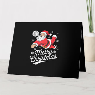 Santa Playing Volleyball Christmas Pajama Cool Spo Kort