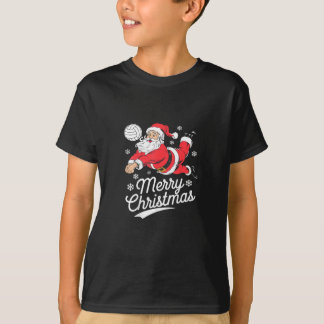 Santa Playing Volleyball Christmas Pajama Cool Spo T Shirt