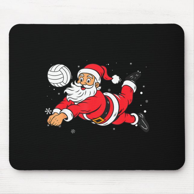 Santa Playing Volleyball Christmas Pajama Cool Srt Musmatta (Framsidan)
