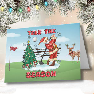 Santa Plays Golf - Tees Season Kort
