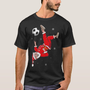 Santa Plays Ocer Ball Scissors Kick jul Sp T Shirt
