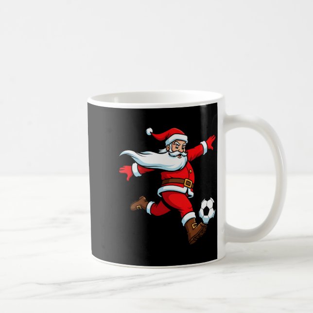 Santa Plays Soccer Christmas Srts Women Men Kids L Kaffemugg (Höger)