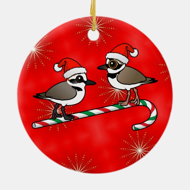 Santa Plovers Julgransprydnad Keramik (Baksidan)