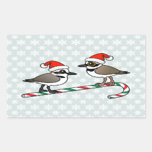 Santa Plovers Rektangulärt Klistermärke