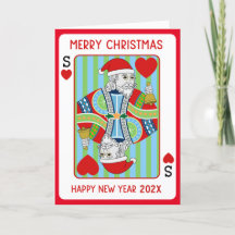 Santa Poker-julet och Gott nytt år-kortet