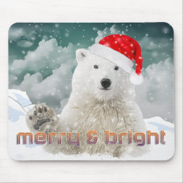 Santa Polar Bear | Beary jul Mousepad Musmatta
