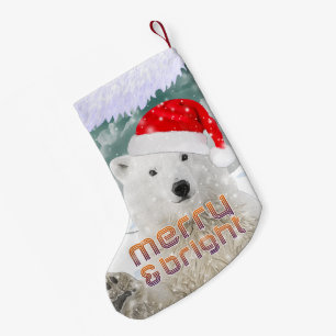 Santa Polar Bear God jul Liten Julstrumpa