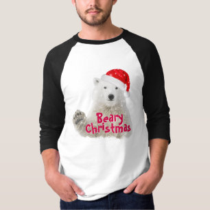 Santa Polar Bear God jul T-Shirt