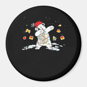 Santa Polar Bear-jul Ljus Bear Älskare Magnet