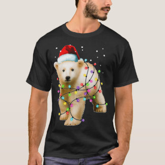Santa Polar Bear, jul, Manar Women Kids, Bear T Shirt