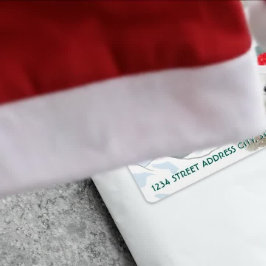 Santa Polar Bear | Returetiketter för Anpassningsb Adressetikett